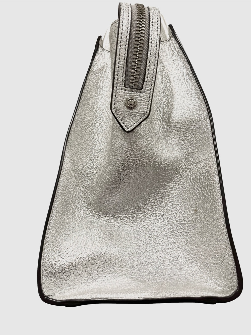 Henri Bendel Rivington 2-in-1 Leather Tote Metallic Silver NWOT - Picture 8 of 15